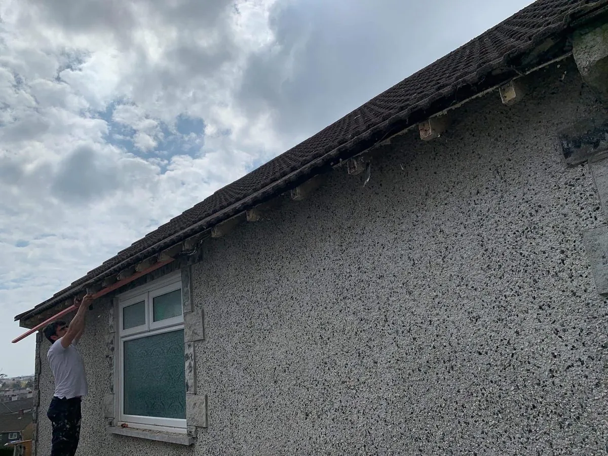 White uPVC fascias and soffits on a bungalow in Bovey Tracey